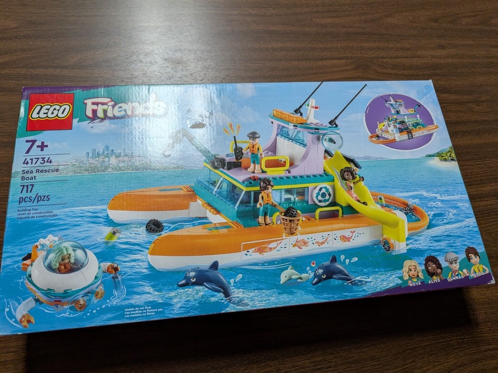 LEGO Friends SEA RESCUE BOAT (#41734 ) 717 pieces Nova/Aliya/Gunnar/Marco Sealed