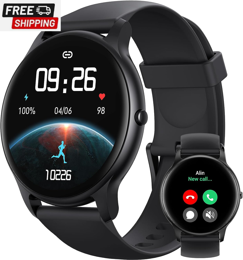 Parsonver Smart Watch for Men Women with Call Function HD Screen Fitness Tracker