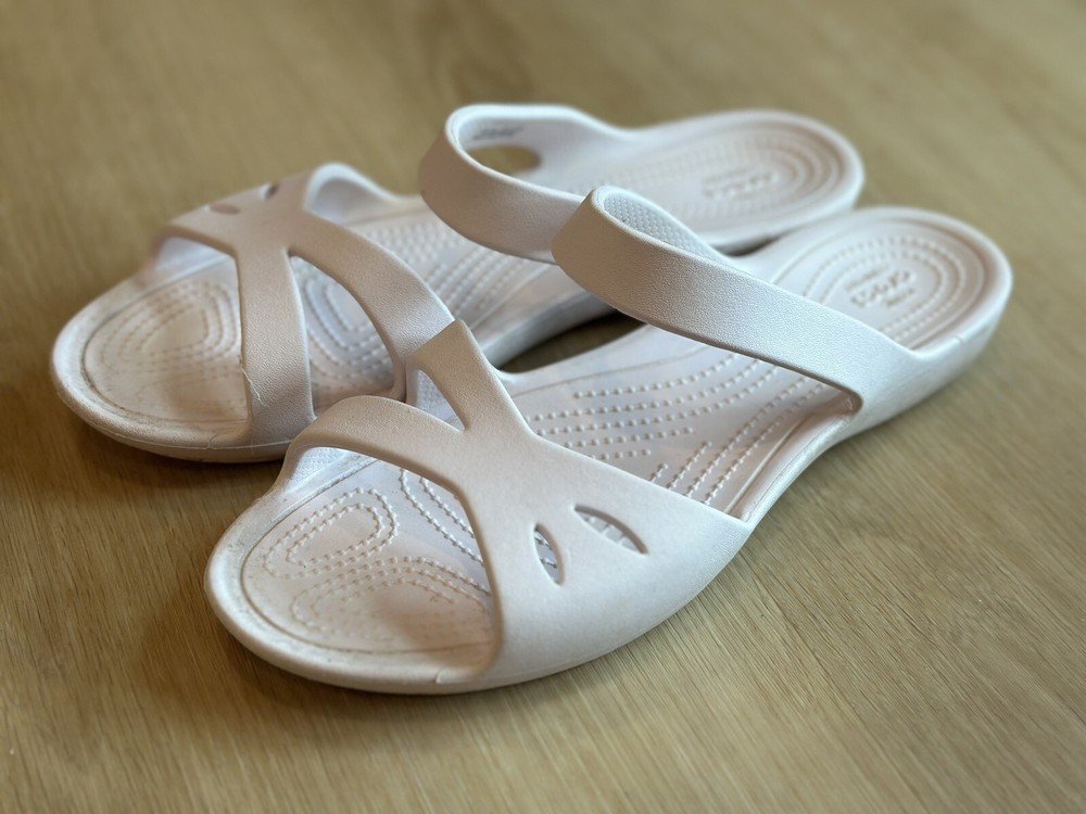 Crocs Kelli Sandals Woman's White Iconic Comfort - US 10W