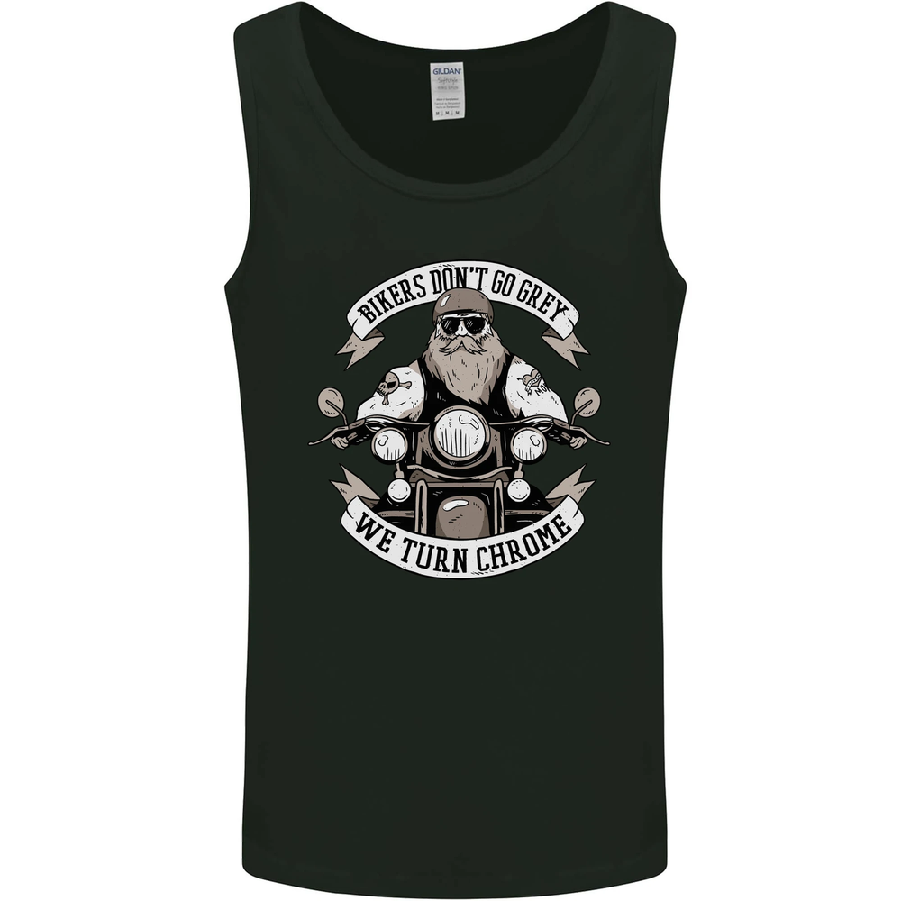 Bikers Dont Go Grey Motorbike Motorcycle Mens Vest Tank Top