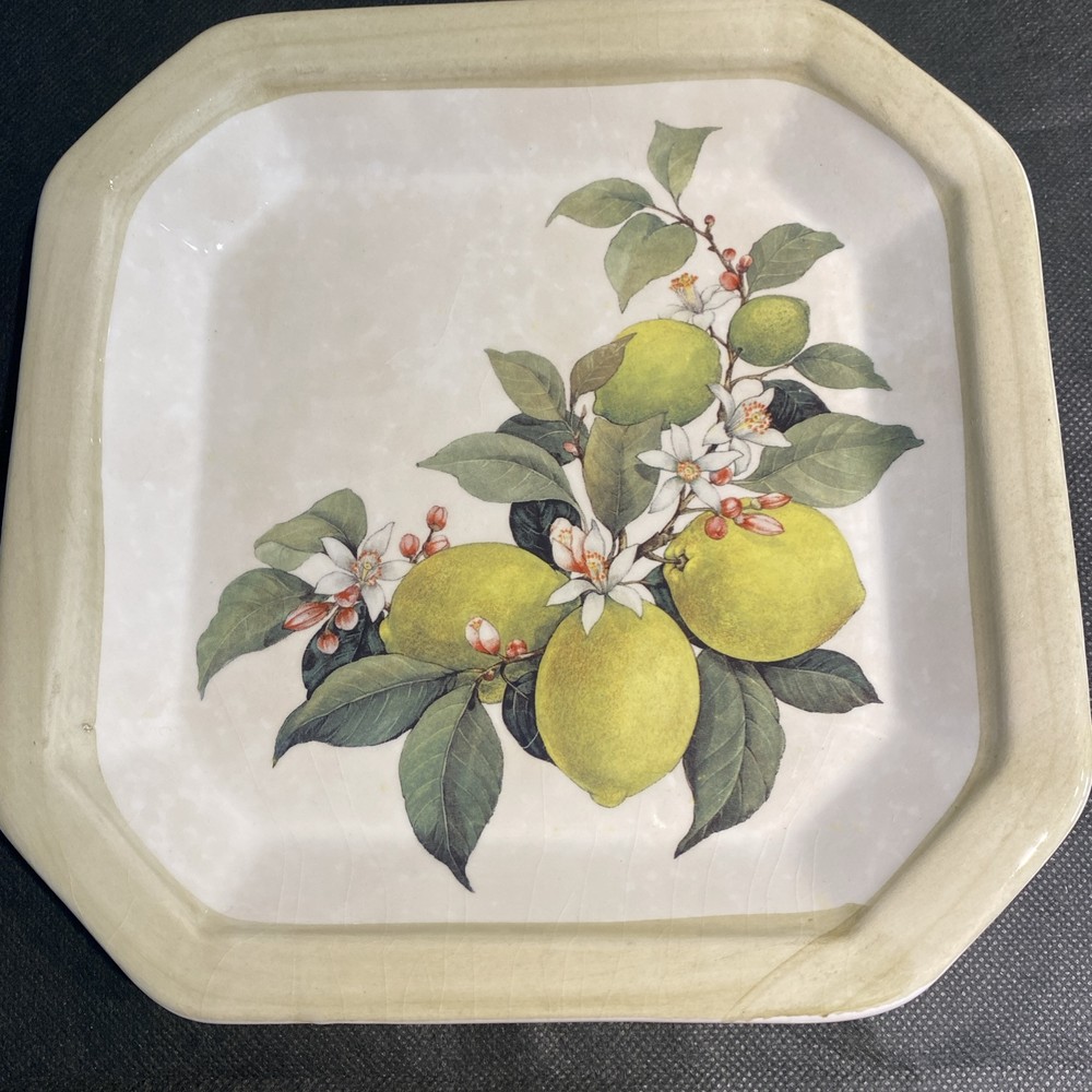 Ceramica, Made In Italy Sq Plate With Lemons
