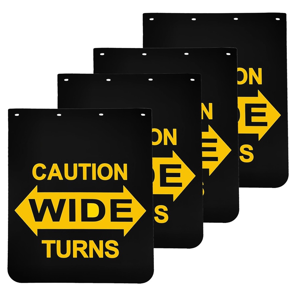 24x30 Heavy Duty Semi Truck Mud Flaps Black 4Pcs for Trailer Protection