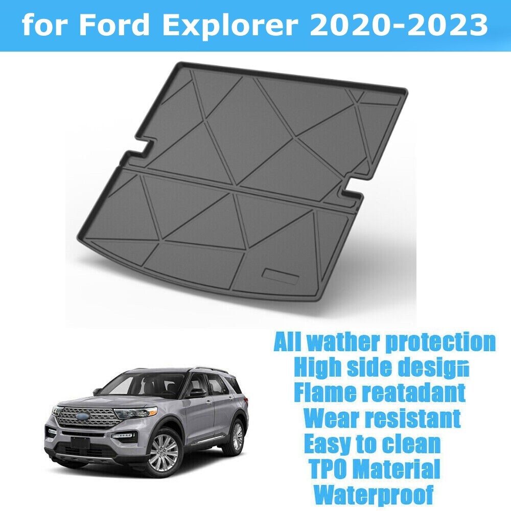 Black Rear Cargo Liner Mat for 2020-2023 Ford Explorer Trunk