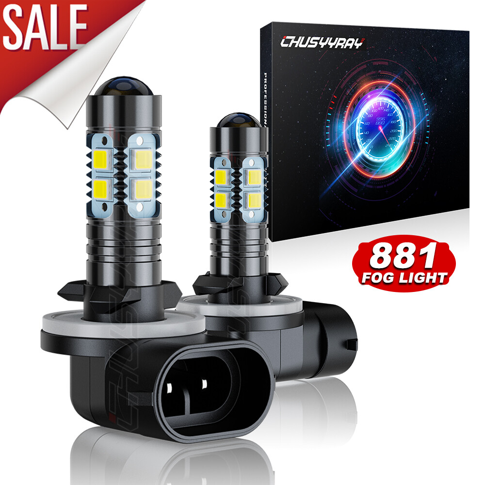 881 898 LED Fog Light Bulb Car 6000K White DRL Driving Lamp 55W For Hyundai Ram