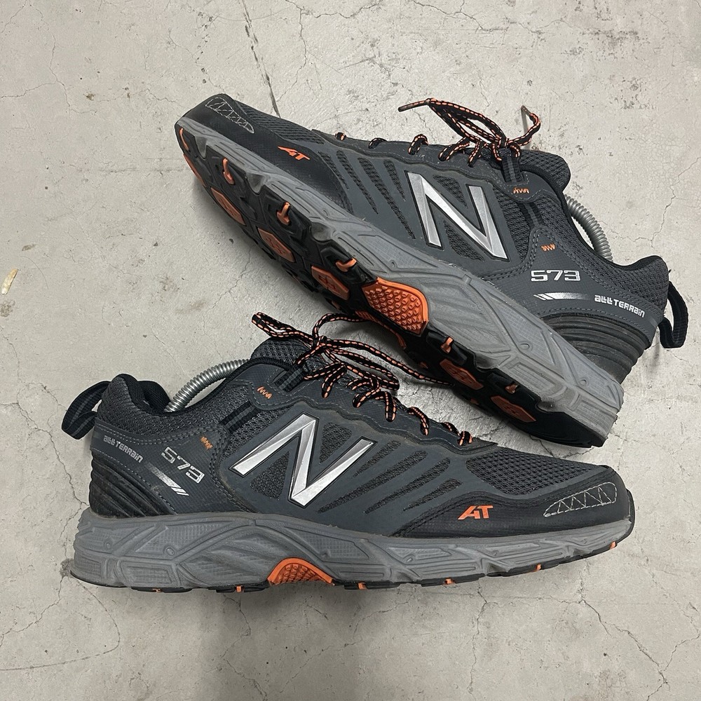 New Balance 573B3 All Terrain Sneakers Grey Black Orange Shoes Mens Size 10.5