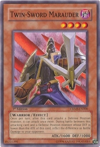 Twin-Sword Marauder - CRMS-EN006 - Common - Unlimited Edition x3 - Lightly Playe