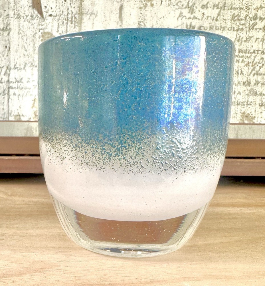 Glassybaby “Home” #1574 Hand Blown Glass Candle Holder Ombré, Has Original Label