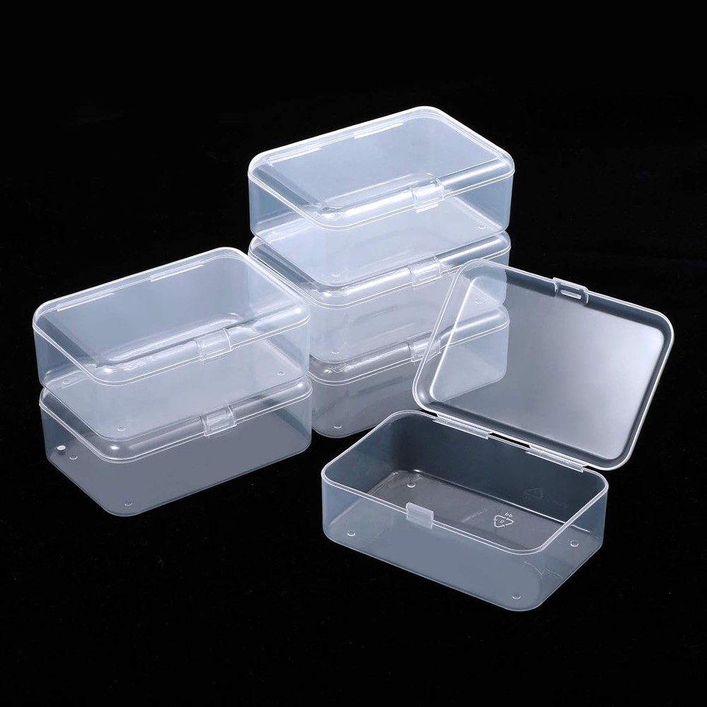 6x Small Plastic Storage Container Box DIY Coins Screw Jewelry Travel Beads Case
