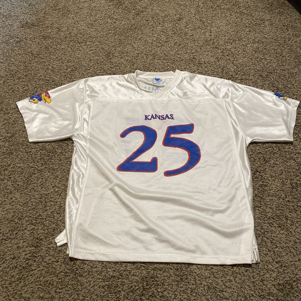 Mens Kansas Jayhawks Football Jersey Sz XL NCAA Knights Apparel Num 25