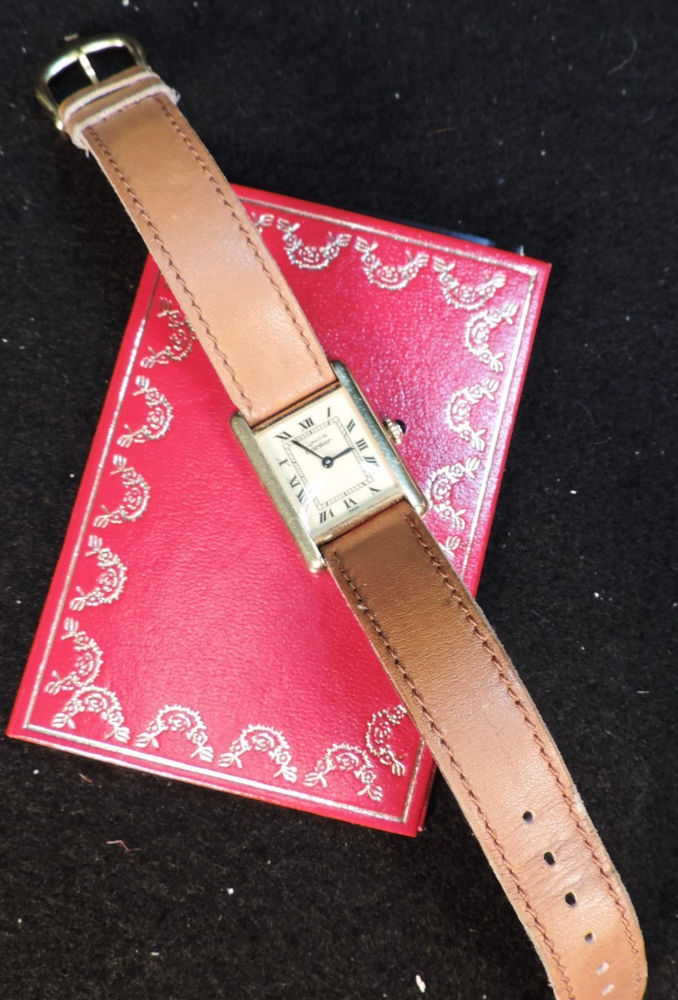 Cartier Must de Tank Mechanical Watch with Papers - Working