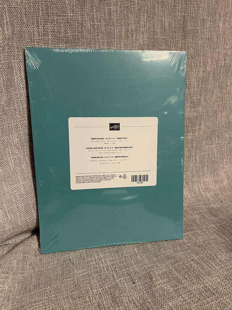 Stampin’ Up Bermuda Bay 8.5” X 11” Cardstock Cards Scrapbook Craft Coastal