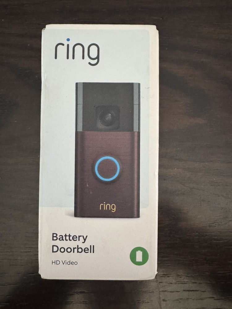 Bronze Ring Battery-Powered Video Doorbell Camera