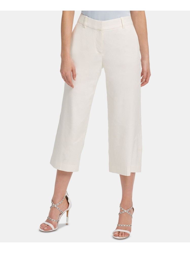 DKNY Womens White Wear To Work Pants 12