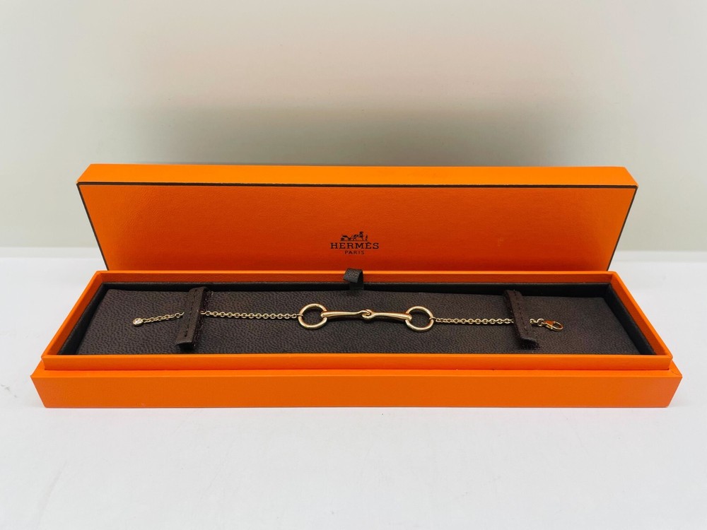 Hermes Filet d'Or Diamond 18K Pink Gold Bracelet K18PG Au750 311102