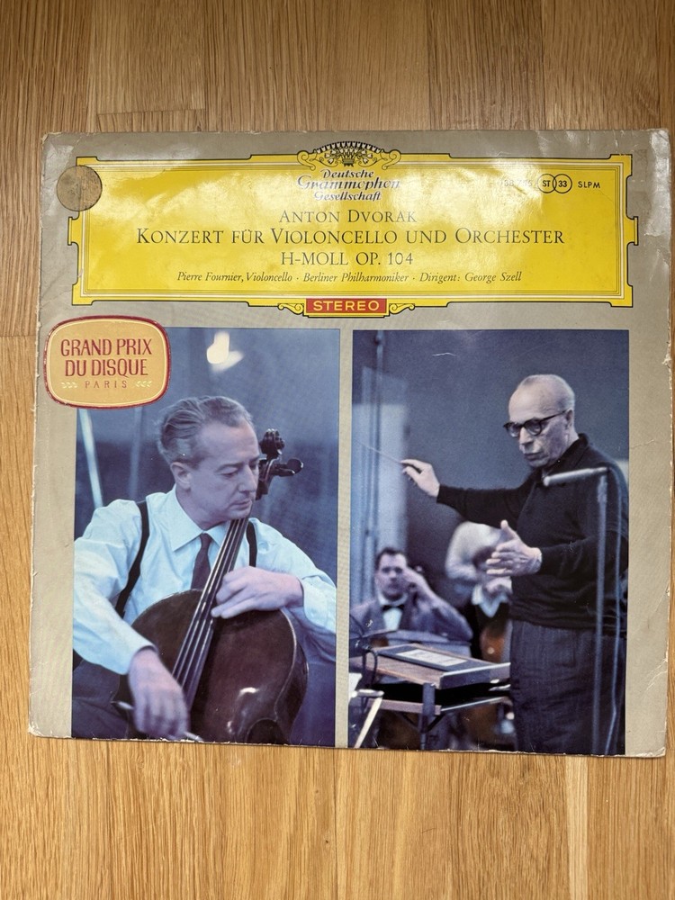 Dvorak, Pierre Fournier Szell Red Tulip Cello Concerto LP DGG SLPM 138 755