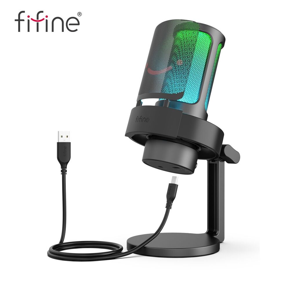 FIFINE A8 USB Gaming Microphone,PC Condenser Mic for Streaming Podcast Recording
