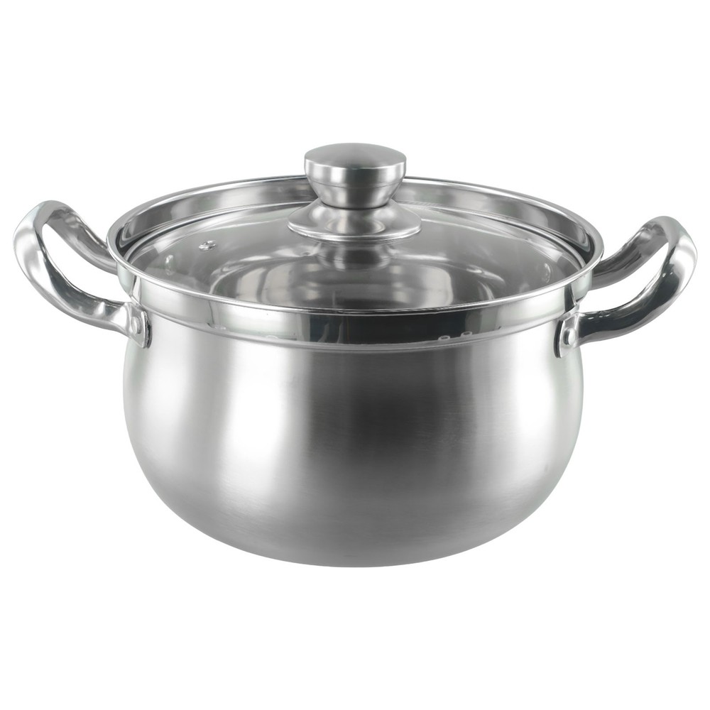 Premium Stainless Steel Pot with Glass Lid Optimal Cooking Results