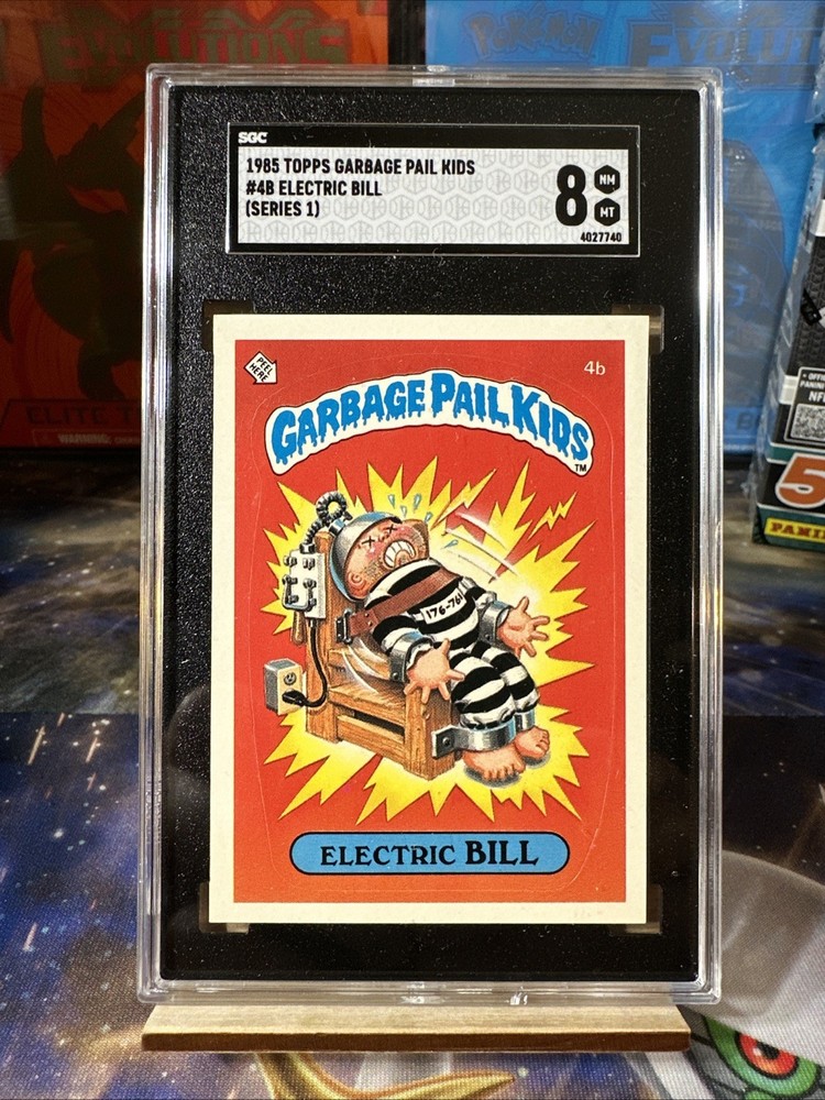 1985 GARBAGE PAIL KIDS STICKERS 4b ELECTRIC BILL  SGC 8