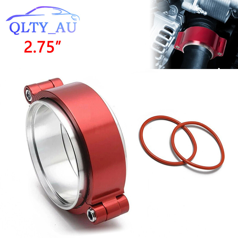 Red 2.75'' 70mm Aluminum Quick Release V-Band Clamp for Intake Intercooler Pipe