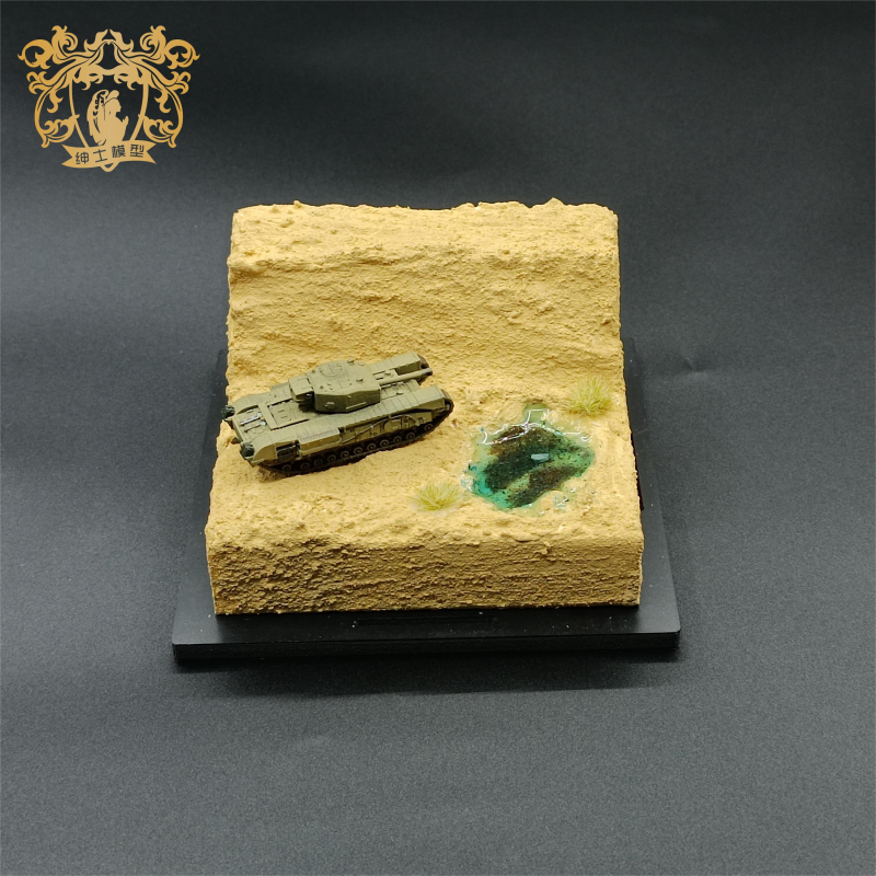 Desert Oasis 1/144 Scale Tank Model Scene Model Scene 3D painted  Model