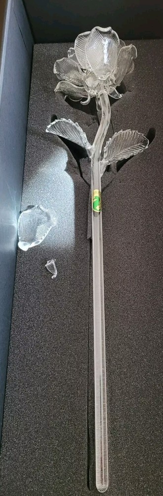 waterford Crystal Rose Stem. Damaged see photos