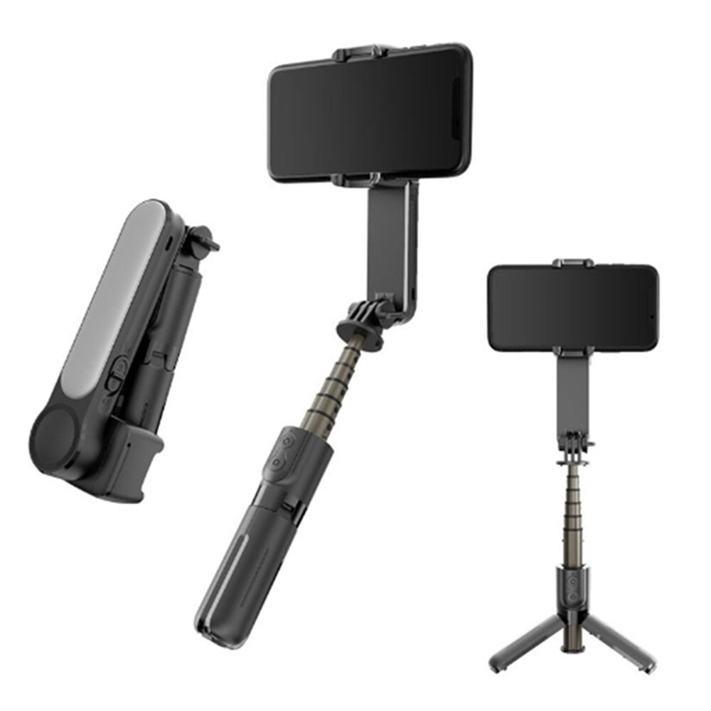 Gimbal Stabilizer with Fill Light Selfie Stick Foldable  Tripod  Bluetooth3076