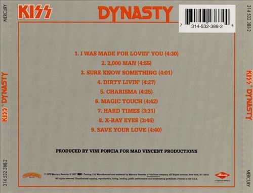 KISS DYNASTY NEW CD