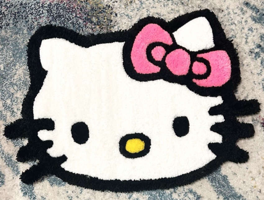 Hello Kitty Personalized Rug Custom Design for Kids Room Decor