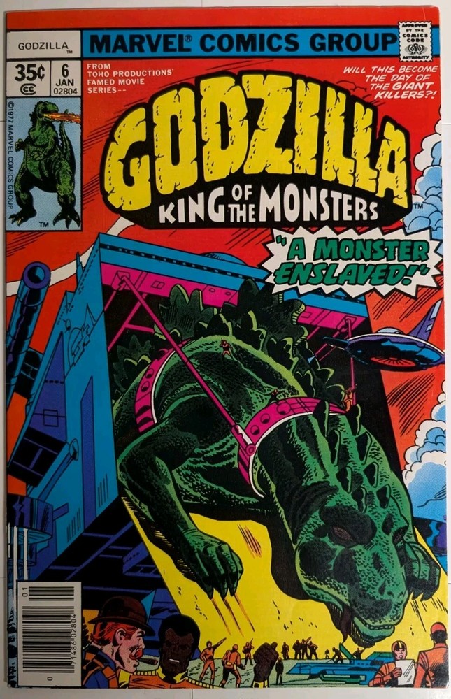 Godzilla King of the Monsters 6 Marvel Comics Newsstand Edition  