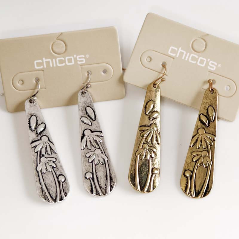 Chicos Retro Teardrop Drop Earrings for Women Party Vacation Jewelry Gift 2 Colors
