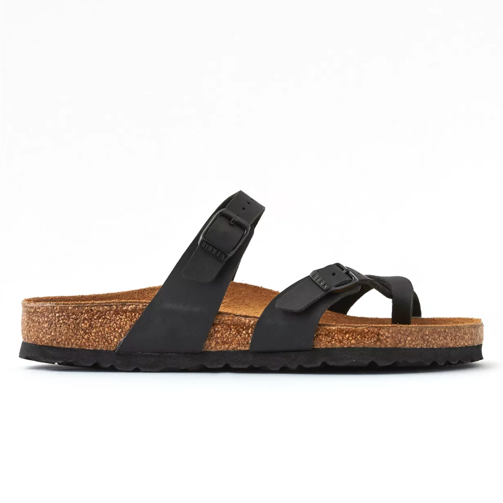 Birkenstock Mayari Black Birko-Flor Women's Regular Toe Loop Sandals