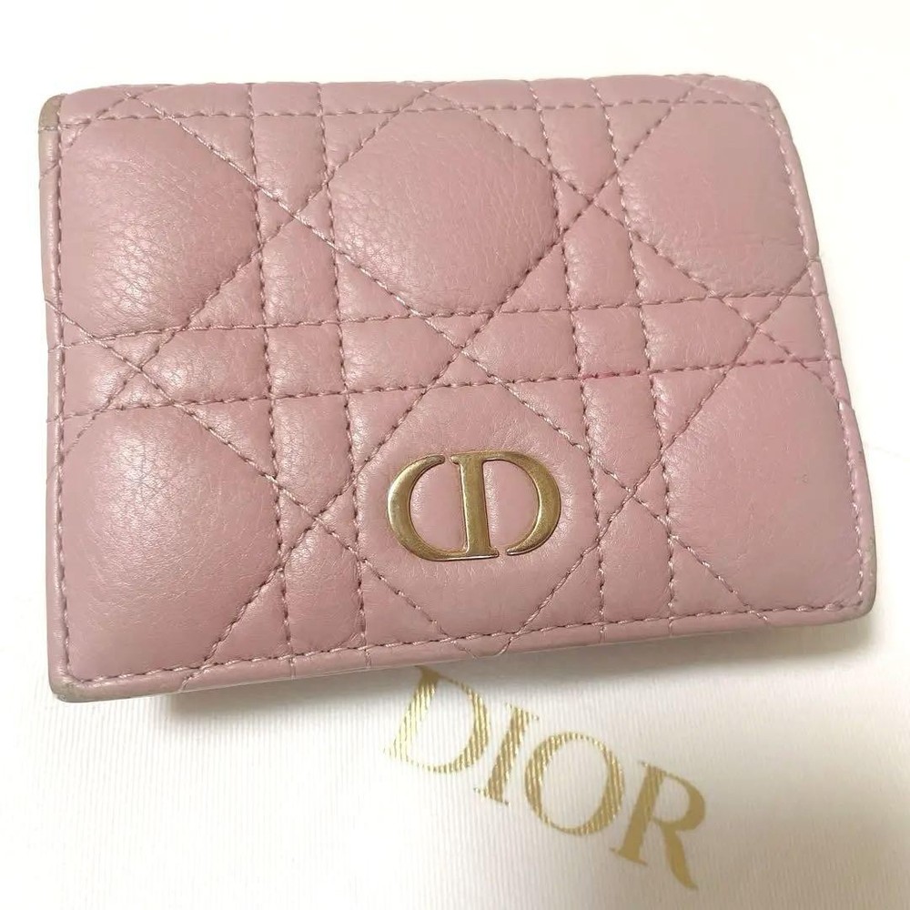 Dior Caro Medium Wallet in Soft Calfskin with Foldable Design