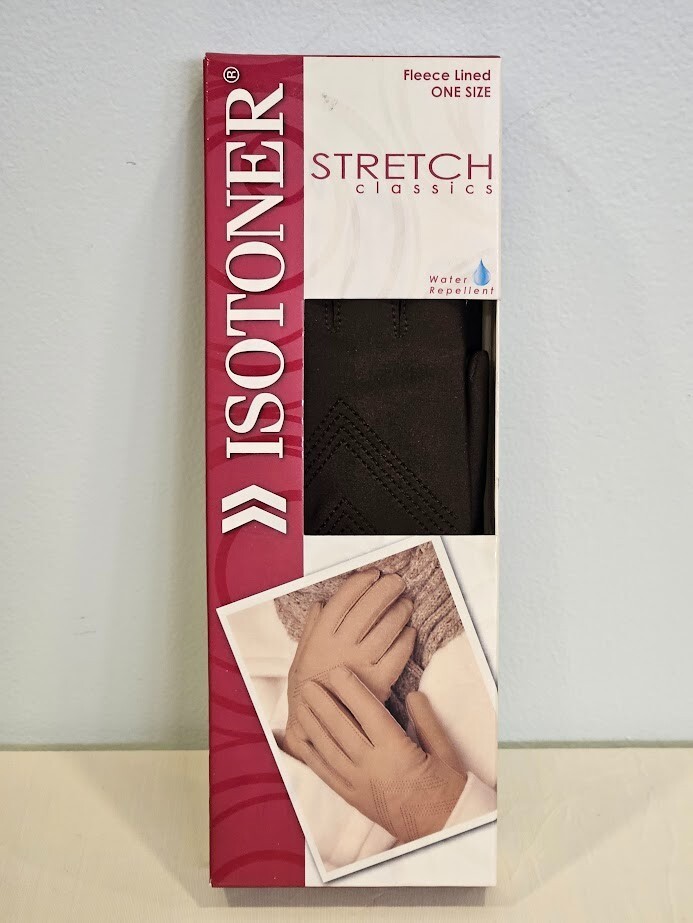 Isotoner Brown Driving Gloves One Size NWT Stretch Classic Soft Water Repellent