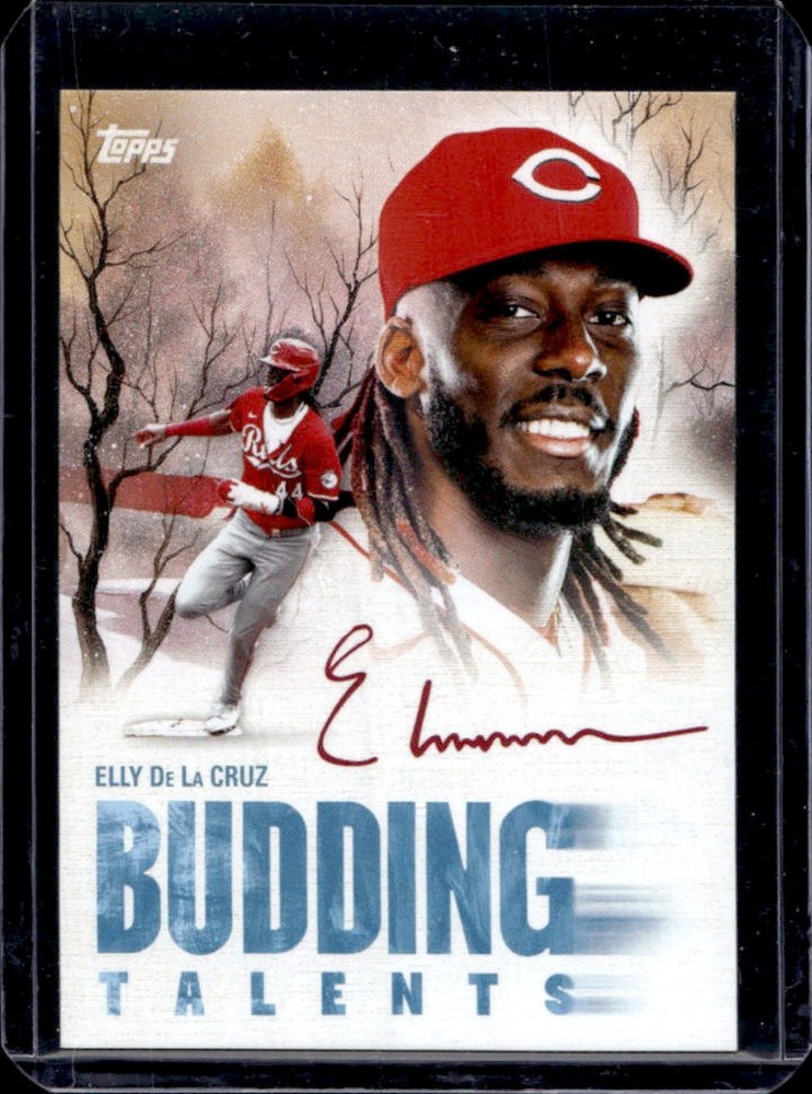 2025 Topps Bob Ross: The Joy of Baseball Elly De La Cruz Budding Talent #BT-13