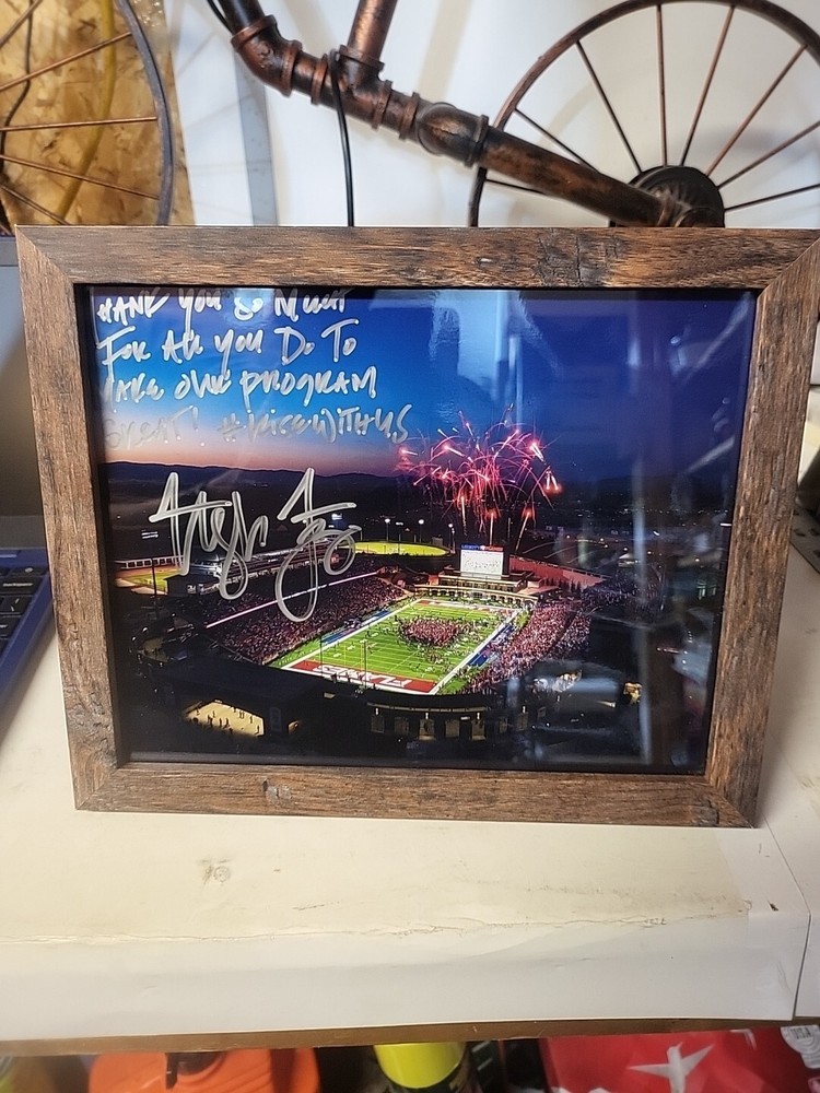 Liberty Flames Football Stadium Picture Of Championship Game Signed By Hugh...