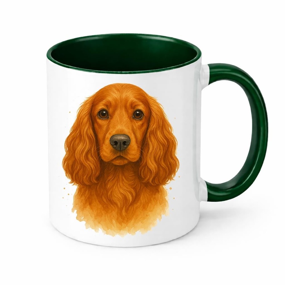 Brew Crew Gifts Cocker Spaniel Mug White Ceramic 11 oz Watercolour Art