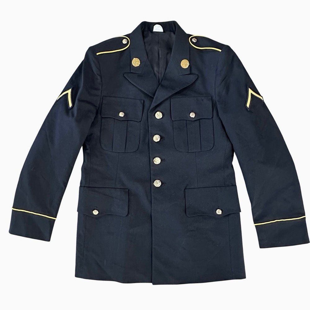 United States Army Service Uniform Dress Blue 450 ASU Jacket Coat Poly Wool 37RC