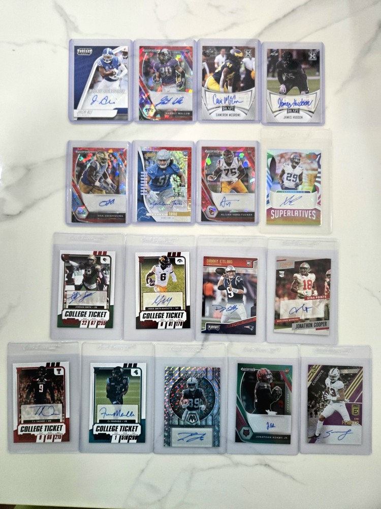 NFL 47 Card Lot - (17 Auto, 21 #d & 9 Patch)