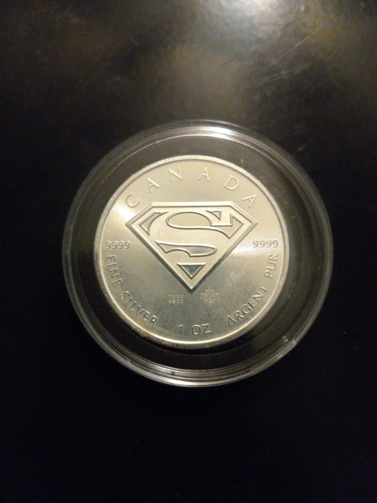 2016 Canada 5 Dollar, Superman, 1oz .9999 Fine Silver Coin