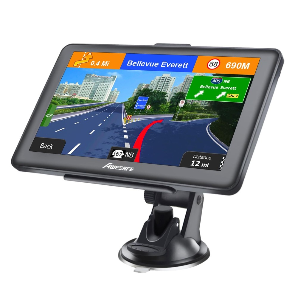 2025 GPS Navigator for Car with 7 Inch Touch Screen and Real Voice Guidance