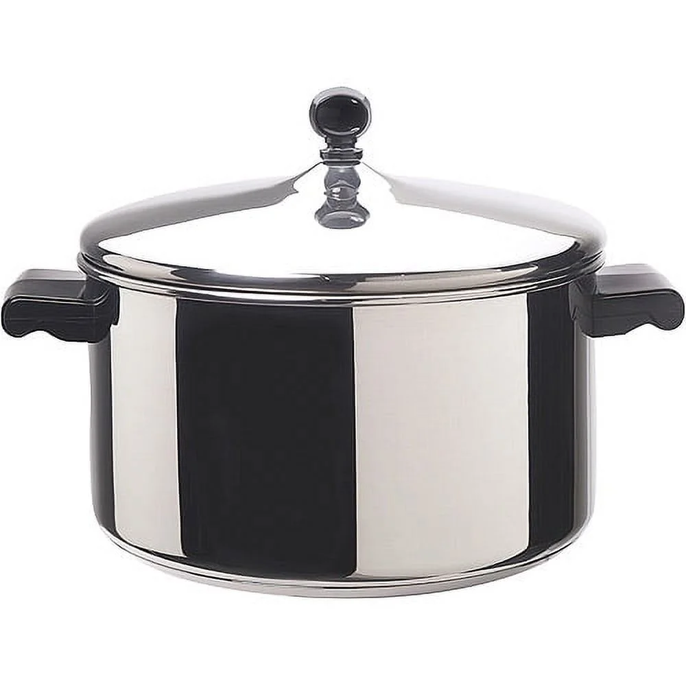 Classic Series 6 Quart Stainless Steel Stockpot with Lid, Induction Compatible,