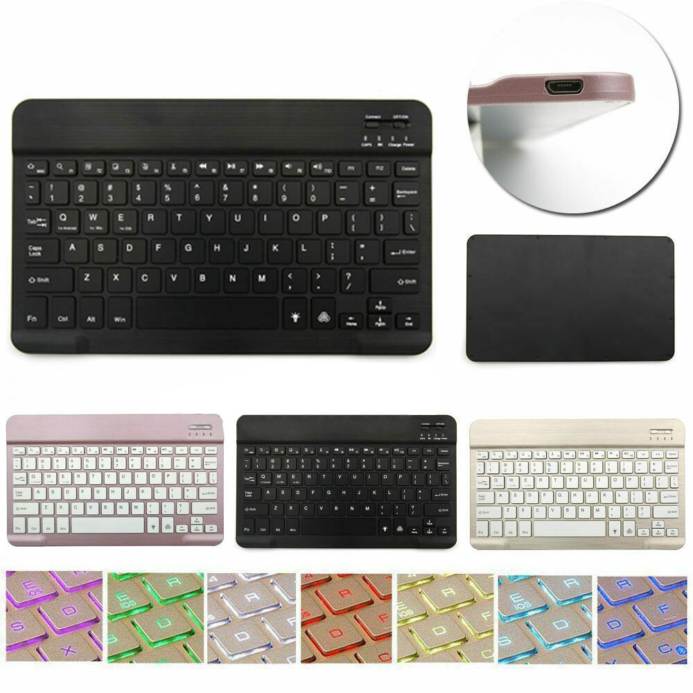 10-inch Slim Wireless Bluetooth Keyboard for iPad Tablet Laptop PC