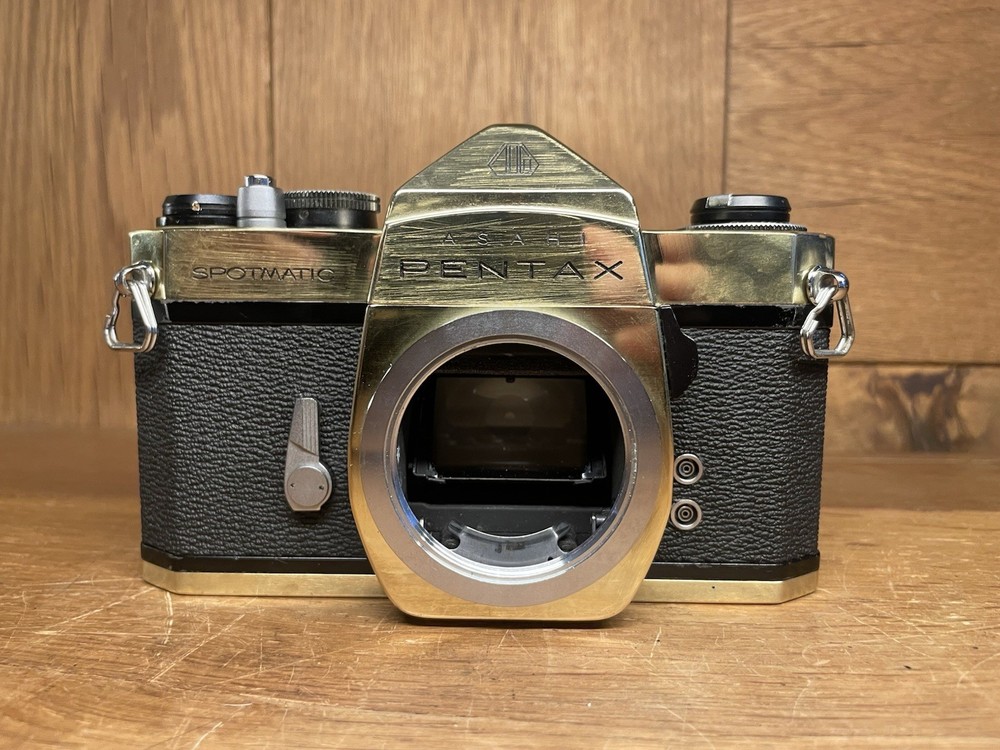 *Polished Glossy Gold : CLA'd* Pentax Spotmatic SP Film Camera Body From Japan