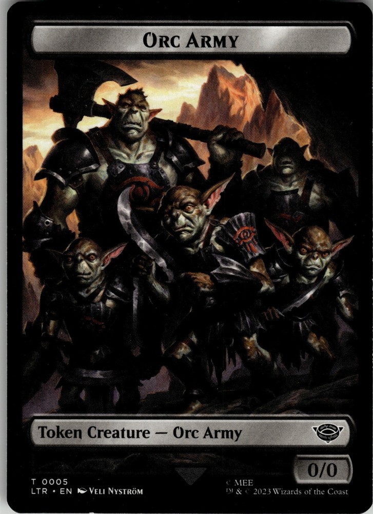ORC ARMY TOKEN (0005) Tales of Middle-Earth #5 LTR(NM+)(MTG)