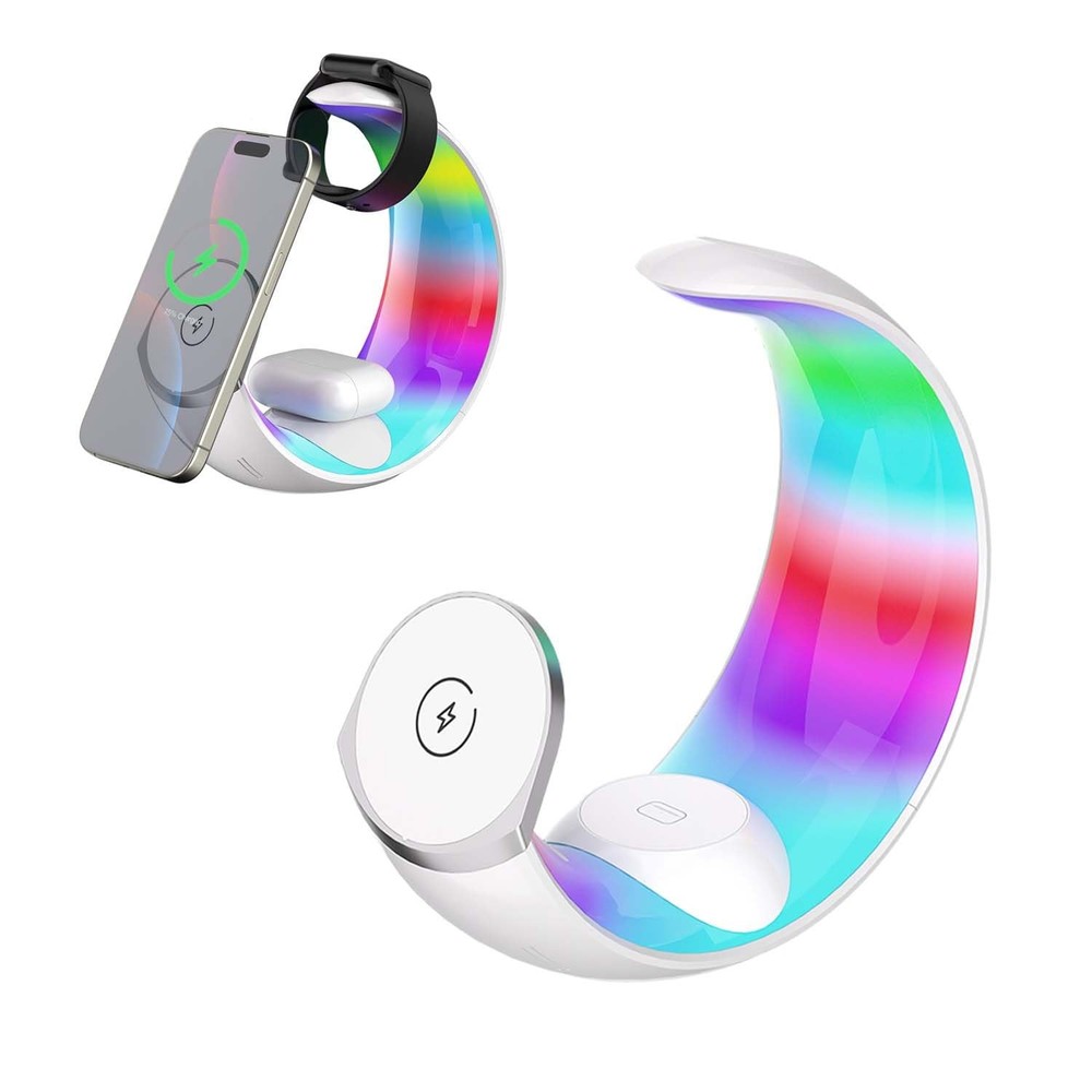 3-in-1 Magnetic Wireless Charging Stand for iPhone, Apple Watch & AirPods