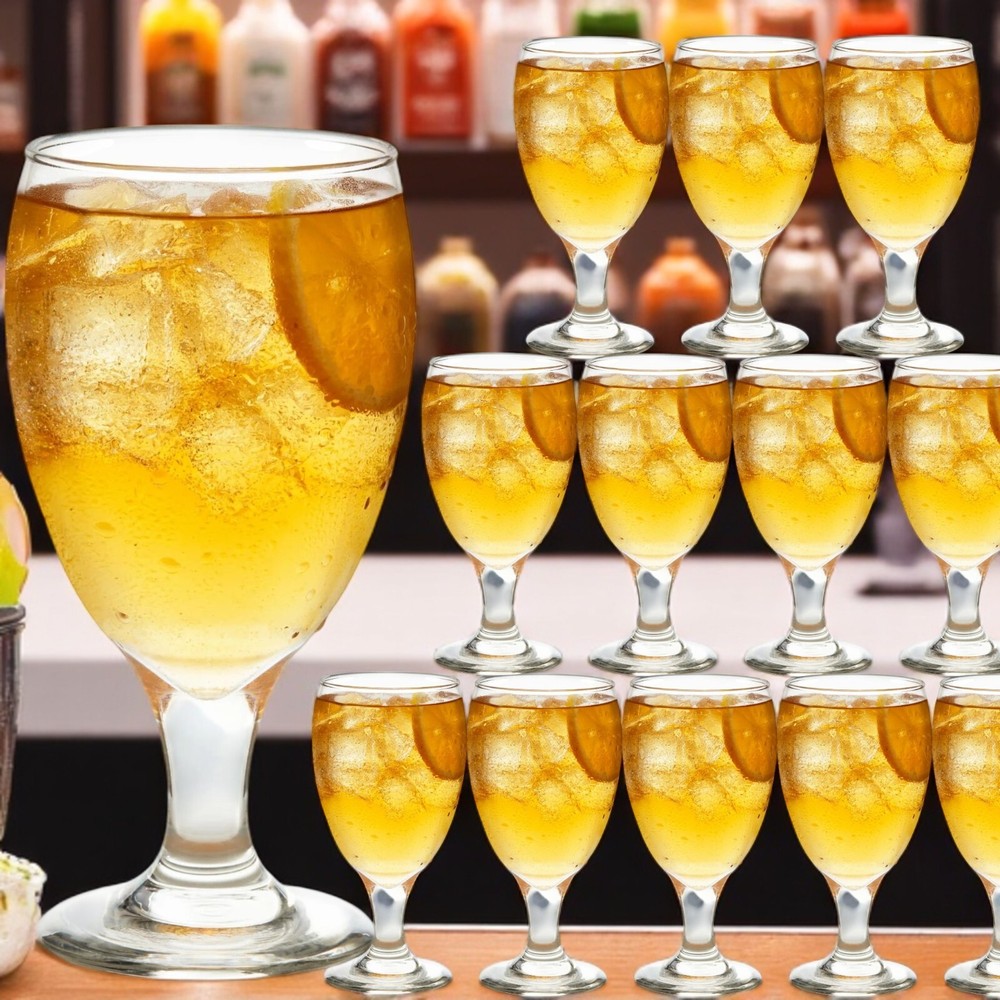 Libbey Classic Goblet Party Glasses Set of 12 Durable High-Quality Glassware  