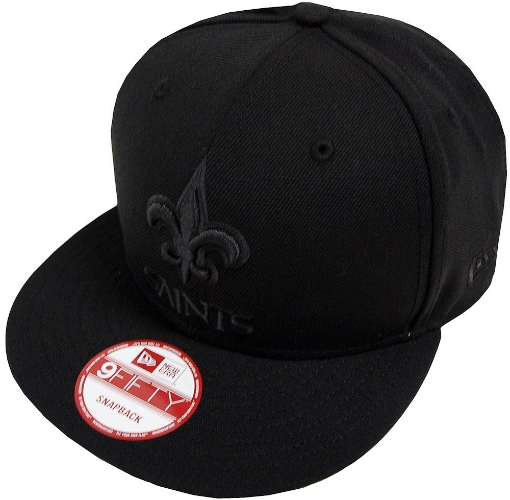 New Era New Orleans Saints Black On Black Snapback Cap 9Fifty Limited Edition