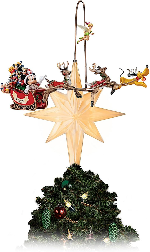 The Bradford Exchange Disney's Timeless Holiday Treasures Rotating Tree Topper