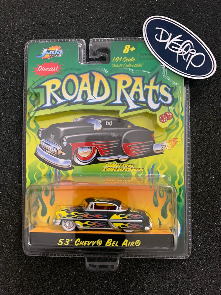 Jada Toys Road Rats 53' Chevy Bel Air black 1:64 Rubber Tires Diecast 2002