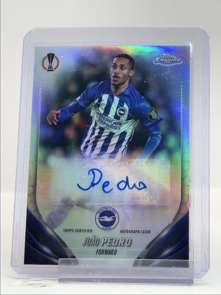 JOAO PEDRO 2023 TOPPS CHROME UEFA EURO AUTOGRAPH REFRACTOR AUTO Q0902